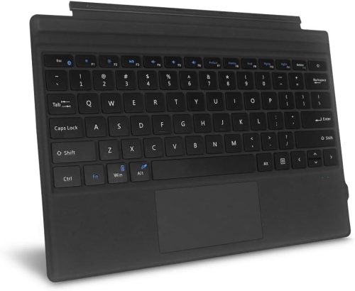 AOGO 1089D-C Ultra cienka klawiatura Bluetooth z podświetleniem - Touchpad + 78 szt., niskoprofilowe klawisze, zastosowanie przewodowe i bezprzewodowe
