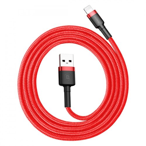 Kabel Baseus premium Apple - 1 metr, ładowanie 2,4 A, osłona z koralików - Czerwony