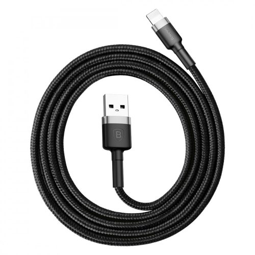 Kabel Baseus premium Apple - 1 metr, ładowanie 2,4 A, osłona z koralików - czarny