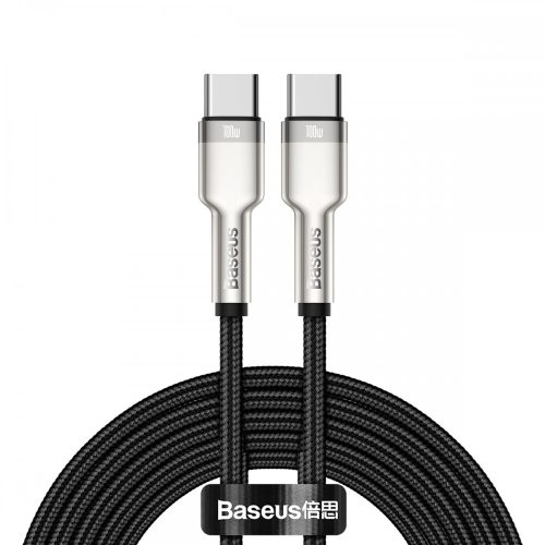 Baseus Calufe USB-Type C - 100 cm, 20A, ładowanie 1000 W, metalowa głowica, osłona z koralików - czarna