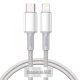 Kabel Baseus premium Type-C - na Lightning (Apple) - 2 metr, ładowanie 20W, osłona z kevlaru - Biały