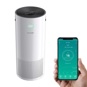   BlitzWolf® BW-AP2 Smart ionizációs légtisztitó - 500m³ óránként, 3 az 1-ben szűrő, csendes üzemmód