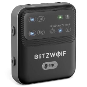   BlitzWolf® BW-LE523 – odbiornik i nadajnik muzyczny Bluetooth V6.0 HD™ + wbudowany mikrofon, zasięg 100 metrów