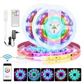   BlitzWolf® BW-LT31 smart LED-fénycsík - 5m /10m hossz,  App és IR távirányítás, zene mód, számtalan effekt