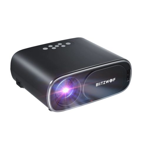 Projektor LED do kina domowego BlitzWolf® BW-V5 v2— 1080P, 9000 lumenów, korekcja geometrii obrazu, wbudowany głośnik