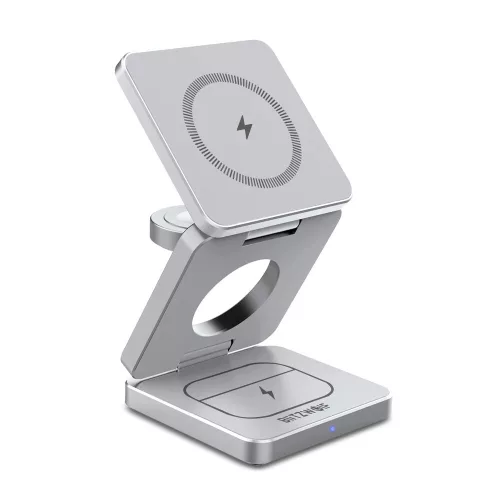 BlitzWolf® BW-iw30 - Bezprzewodowa stacja ładująca 3w1 - do bezprzewodowego ładowania telefonu + zegarka + słuchawek