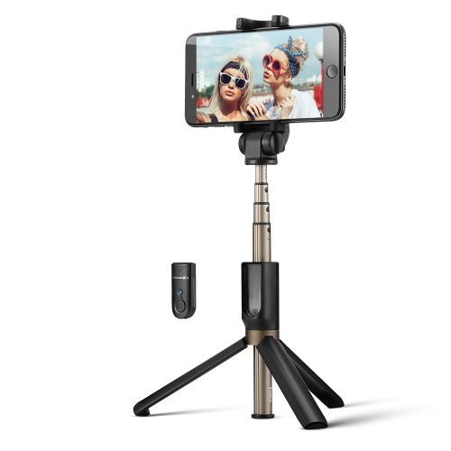 Selfie Stick Statyw BlitzWolf BW-BS3 Czarny 3 w 1 z odłączanym pilotem Bluetooth