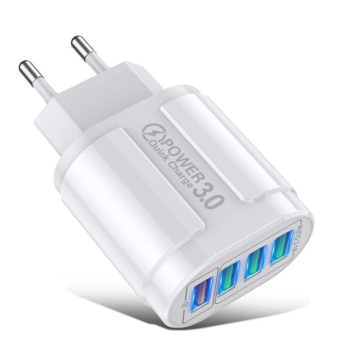 BlitzWolf® BK-385 - 4 porty USB-A, szybka ładowarka ścienna 48W - do szybkiego ładowania telefonów z systemem Android i Apple