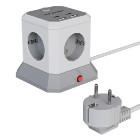   BlitzWolf® BW-EC1 - Ładowarka stacjonarna i rozdzielacz zasilania: 4x 230 V + 2x porty ładowania USB-A i 2x USB-C