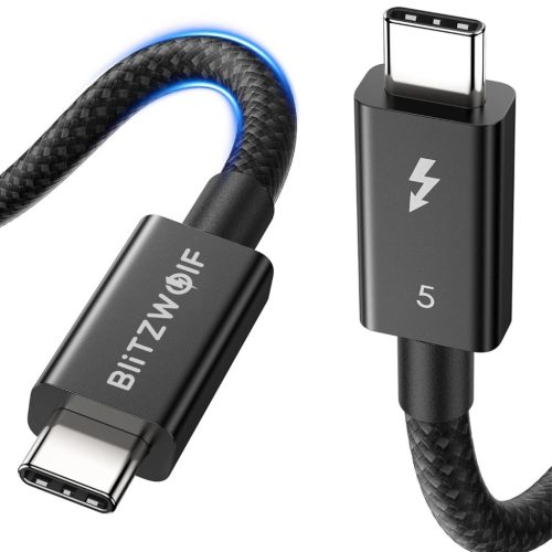 BlitzWolf® BW-HDC8 – Type-C - Type-C  Thunderbolt5 Kabel  – długość 150 cm, moc ładowania 240 W, transfer danych 120 Gb/s - 150cm