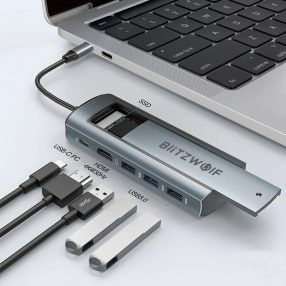   Stacja dokująca Blitzwolf BW-Neo TH13 USB HUB: 1x 4K@30Hz HDMI, 3x USB 3.0 5Gbps, PD100W, 1x gniazdo M.2 SSD