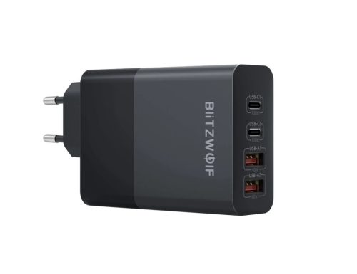 BlitzWolf® BW-S29 - 120 W GaN Tech Szybka ładowarka - 4-portowa USB (2x USB typu C + 2x USB-A) dla Apple/Android/Windows