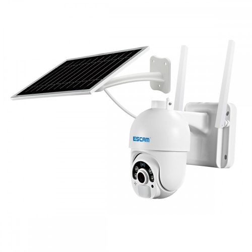 ESCAM QF450 - Dome kamera IP z kartą SIM 4G + panelem słonecznym: 1080P HD, zewnętrzna, kolor noktowizor, dwukierunkowe audio, IR 20m