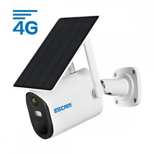 ESCAM QF490 - Kamera IP z kartą SIM 4G + panelem słonecznym: 1080P HD, zewnętrzna, kolor noktowizor, dwukierunkowe audio, IR 20m