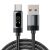 ESSAGER ES-X64 – 1 metry, Type-A - Type-C USB kabel . Wyświetlacz cyfrowy, ładowanie 100 W, etui z perłowej tkaniny.