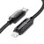 ESSAGER ES-X57 – 3 metr, Type-C – Lightning, kabel USB. Wyświetlacz cyfrowy, ładowanie 29 W, etui z perłowej tkaniny.