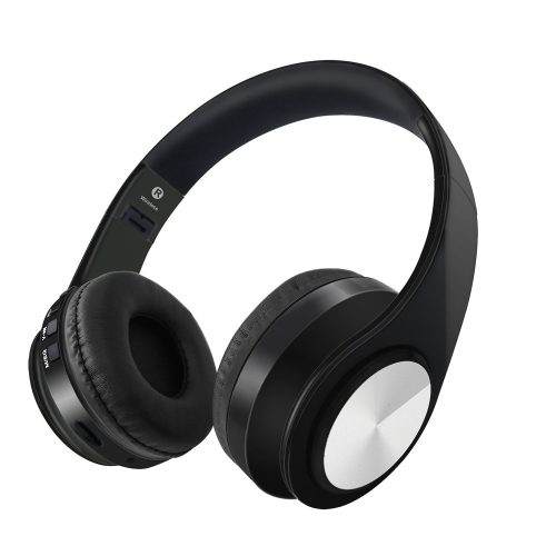 HiGi D-422 - słuchawki Bluetooth 5.0 - czas działania 10 godzin, głośnik 40mm, wbudowany mikrofon, złącze BT + 3.5 Jack - czarno