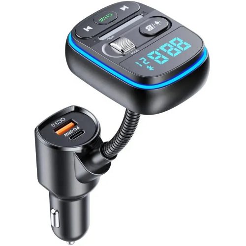 HiGi® - T77 Samochodowy nadajnik FM V5.0 Bluetooth i szybka ładowarka samochodowa USB