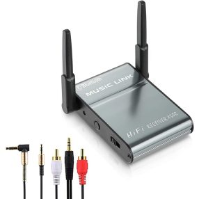   HiGi® X600 - odbiornik Bluetooth V5.0, metalowa obudowa - zasięg 50m, wyjście Jack 3.5, wbudowany mikrofon, 30 godzin pracy na baterii