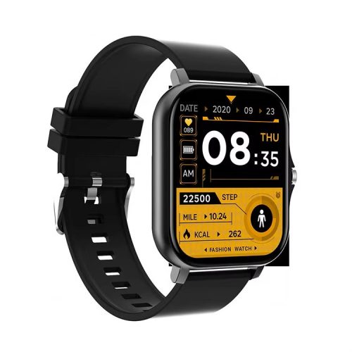 HryFine Y13 Smartwatch - Kolor czarny, pasek silikonowy - 5 dni pracy na baterii, IP67, połączenia BT, wiadomości, zdrowie
