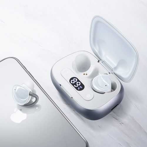 JOYROOM JR-T10 fehér - Töltődobozos Hi-Fi Bluetooth fülhallgató, Airoha chip, aluminium ház, nagy akku kapacitás