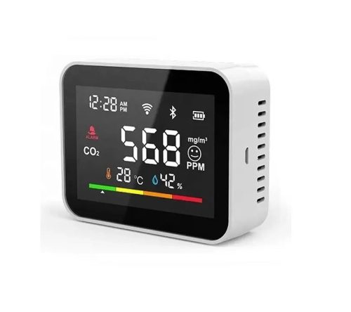 RSH® CO2V1 premium SMART miernik co2 i alarm - dokładny pomiar, kalibrowalna konstrukcja, zakres pomiarowy 0-5000 ppm + pomiar wilgotności i temperatury