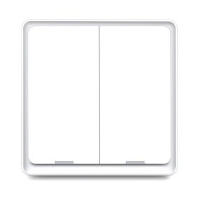   RSH ESW-2WAA-EU WiFi - SMART, ścienny, mechaniczny przyciskowy przełącznik oświetlenia, z 2 przełącznikiem - Aplikacji: Tuya, Google