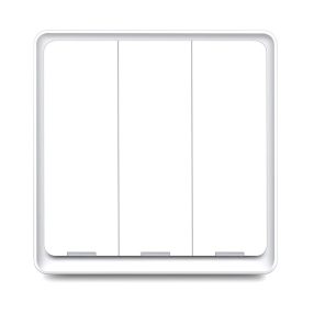   RSH ESW-3WAA-EU WiFi - SMART, ścienny, mechaniczny przyciskowy przełącznik oświetlenia, z 3 przełącznikiem - Aplikacji: Tuya, Google