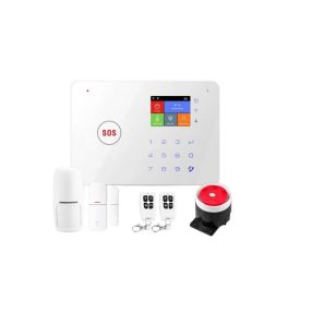   Zestaw alarmowy RSH® SK03 Smart Home z kontrolą aplikacji - GSM + WiFi, bateria, 2 czujniki, obsługa dodatkowych urządzeń 433 MHz