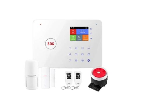 Zestaw alarmowy RSH® SK03 Smart Home z kontrolą aplikacji - GSM + WiFi, bateria, 2 czujniki, obsługa dodatkowych urządzeń 433 MHz