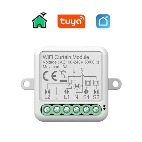 RSH WiFi CU01 - Sterownik rolet SMART do sterowania 1 roletą - Kontrola aplikacji, synchronizacja, instrukcje głosowe. Integracja Amazon Echo, Google Home i IFTTT