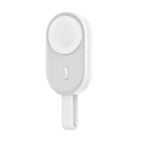   VEGER Pomme W0102 - Powerbank i ładowarka do Apple Watch. 2,5 W do wszystkich urządzeń zgodnych ze standardem QI - biała