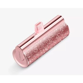   Veger Lipstick-C Power Bank ze złączem USB Type-C – 5000 mAh, do wszystkich produktów USB Type-C, ładowanie PD3.0 - Rose Gold