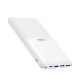   Powerbank Veger S22 - pojemność 20000mAh, ultracienka i antypoślizgowa konstrukcja, jednoczesne ładowanie 4 urządzeń, wskaźnik ładowania LED - biały