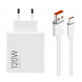   Xiaomi 120W Hypercharge Combo – ładowarka USB (typu A) o mocy 120W + kabel 1 metr, 120W – biały