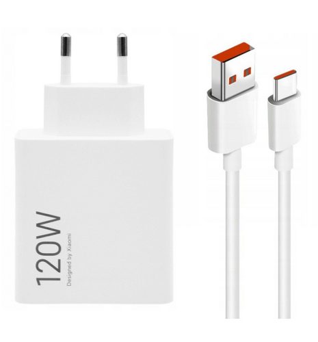 Xiaomi 120W Hypercharge Combo – ładowarka USB (typu A) o mocy 120W + kabel 1 metr, 120W – biały