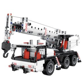   Żuraw Xiaomi ONEBOT - dźwig z klocków konstrukcyjnych składający się z 720 elementów i z obsługą mechaniczną