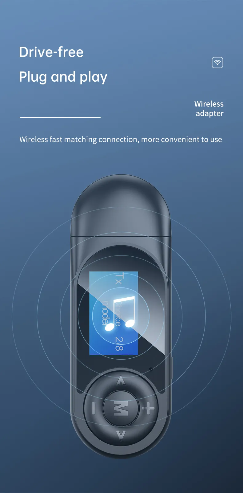 Nadajnik Bluetooth 3.5 MM Jack Adapter Audio Bezprzewodowy nadajnik  Bluetooth 4.0 Stereo Audio Adapter do słuchawek TV